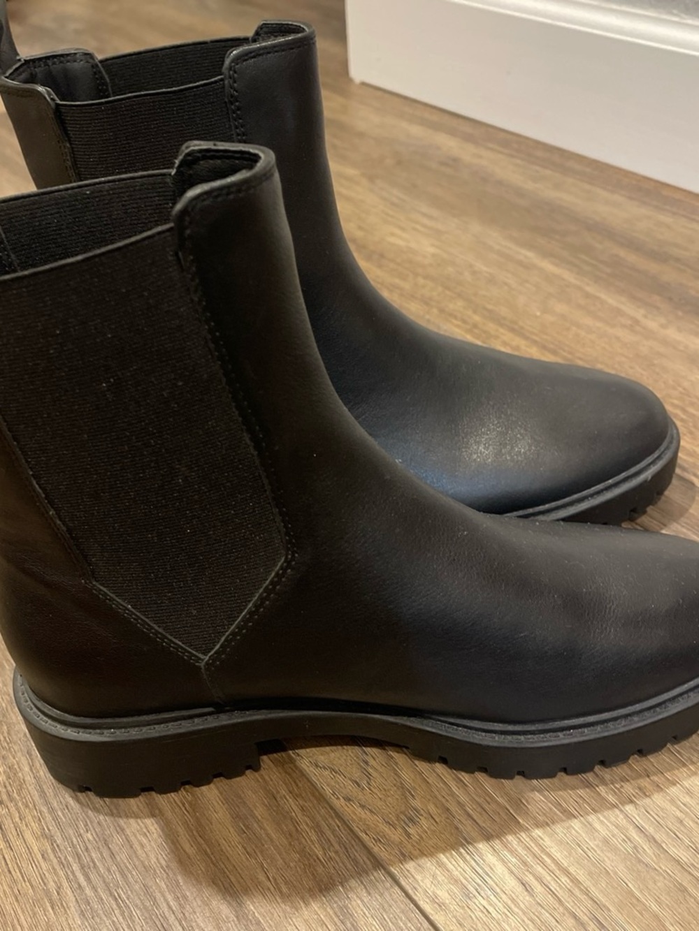 Womens Black Chelsea Boots - Classic Slip-On Style